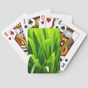 Achtergrondverlichte bladeren in de tuin pokerkaarten