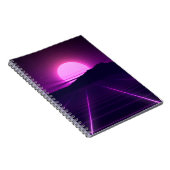 Achtergrondverlichting van 80 s met 3D-elementen Notitieboek (Rechterzijde)