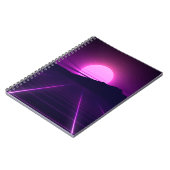 Achtergrondverlichting van 80 s met 3D-elementen Notitieboek (Linkerzijde)