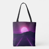 Achtergrondverlichting van 80 s met 3D-elementen Tote Bag (Achterkant)