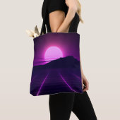 Achtergrondverlichting van 80 s met 3D-elementen Tote Bag (Dichtbij)