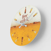 Achtergrondwandklok voor bier ronde klok (Hoek)