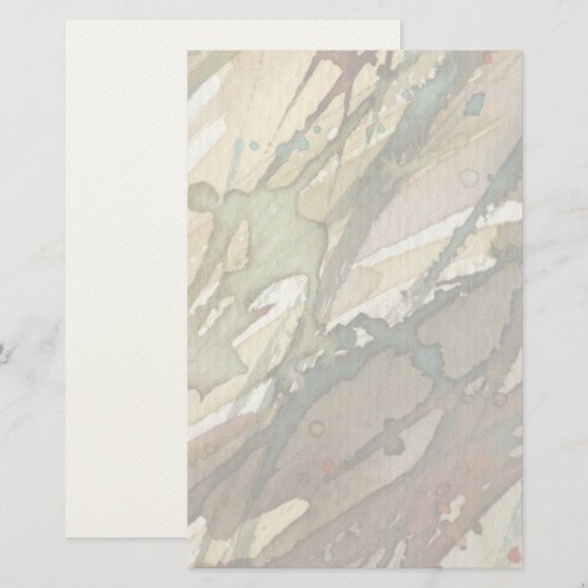 achtergrondwaterverf 2 briefpapier (Voorkant / Achterkant)