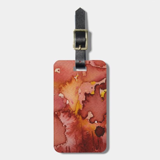 achtergrondwaterverf 3 bagagelabel (Voorkant verticaal)