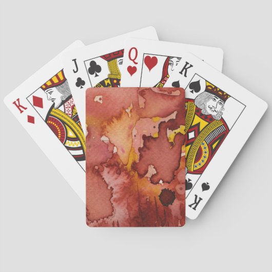 achtergrondwaterverf 3 pokerkaarten (Achterkant)
