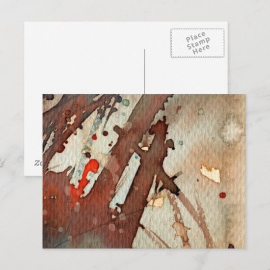 achtergrondwaterverf 5 briefkaart (Voorkant / Achterkant)