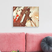 achtergrondwaterverf 5 canvas afdruk (Insitu (Woonkamer))