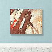 achtergrondwaterverf 5 canvas afdruk (Insitu (Houten vloer))