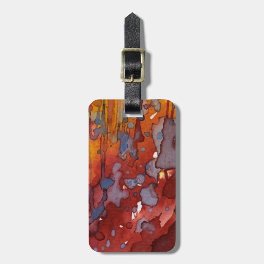 achtergrondwaterverf 7 bagagelabel (Voorkant verticaal)