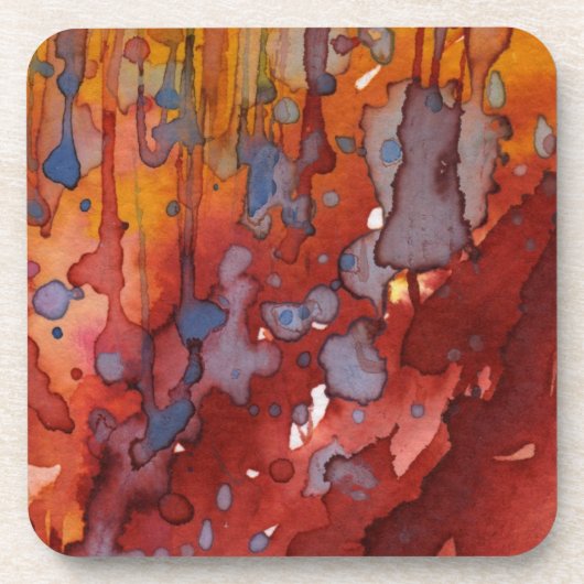 achtergrondwaterverf 7 drankjes onderzetter (Voorkant)