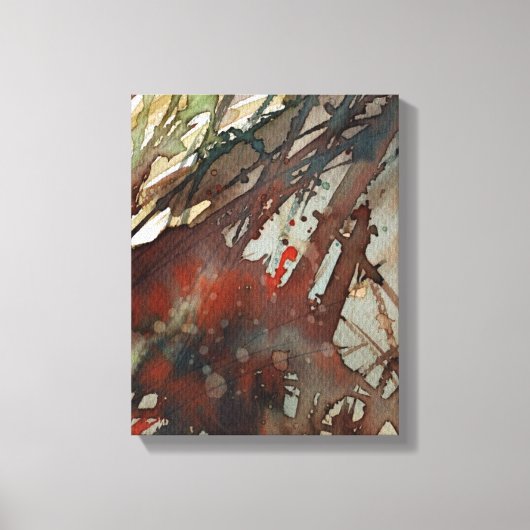 achtergrondwaterverf canvas afdruk (Voorkant)