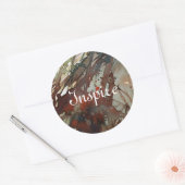 achtergrondwaterverf ronde sticker (Envelop)