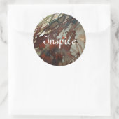 achtergrondwaterverf ronde sticker (Tas)