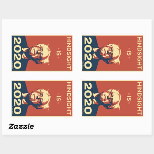 ACHTERGRONDZICHT IS 2020 RECHTHOEKIGE STICKER (Vel)