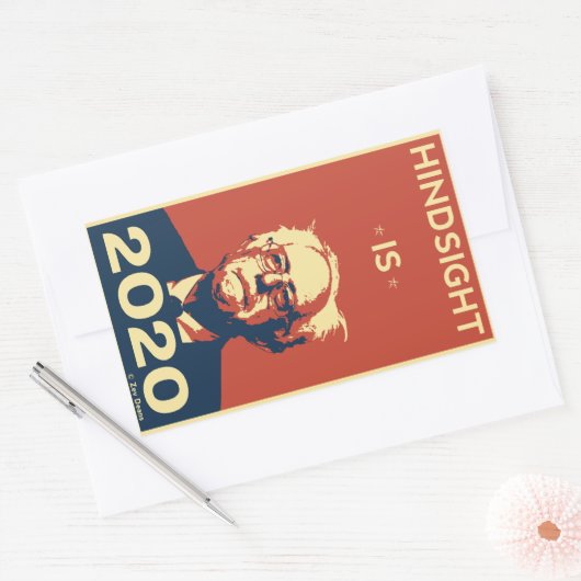 ACHTERGRONDZICHT IS 2020 RECHTHOEKIGE STICKER (Envelop)