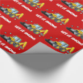 Achterhoes: Laat het sneeuwen: prettige feestdagen Cadeaupapier (Hoek)