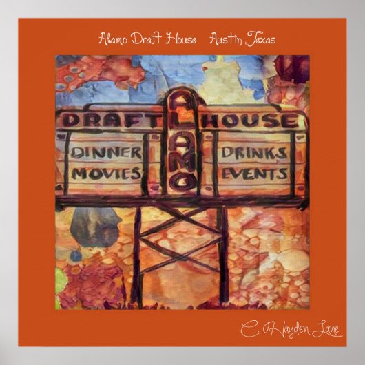 Achterkant - Austin Alamo - ontwerp - huisafdruk Poster (Voorkant)