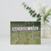 Achterkant Briefkaart van Lane, Funny & Rude Place (Staand voorkant)