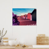 Achterkant Brighton Beach Poster (Keuken)
