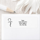 Achterkant en ruggengraat Chiropractische Adreseti Etiket (Insitu)