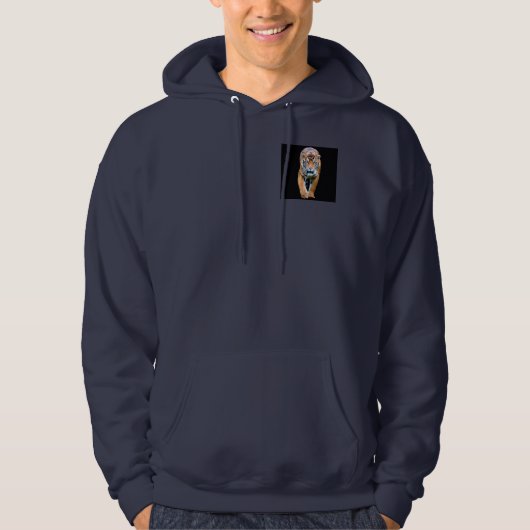Achterkant en voorontwerp loopSjabloon Mannen Hoodie (Voorkant)