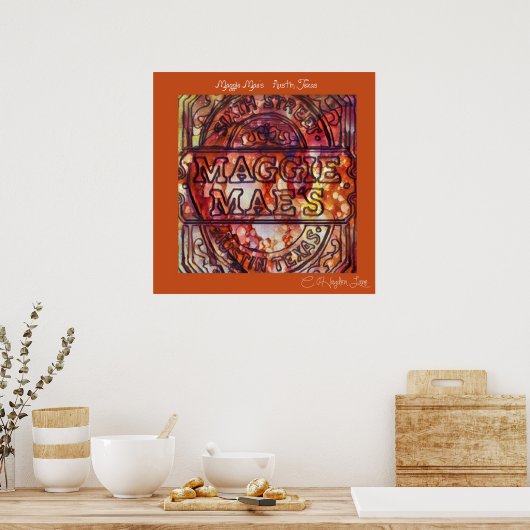 Achterkant foto van Austin Maggie Mae Poster (Keuken)