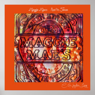Achterkant foto van Austin Maggie Mae Poster