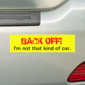 Achterkant - grappige bumper sticker (Op auto)