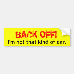 Achterkant - grappige bumper sticker