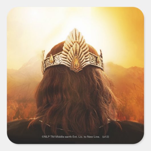 Achterkant hoofd met kroon vierkante sticker (Voorkant)