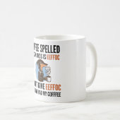 Achterkant koffie is effoc - dog koffiemok (Voorkant rechts)