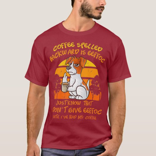 Achterkant koffie is EFFOC Funny Jack T-shirt (Voorkant)