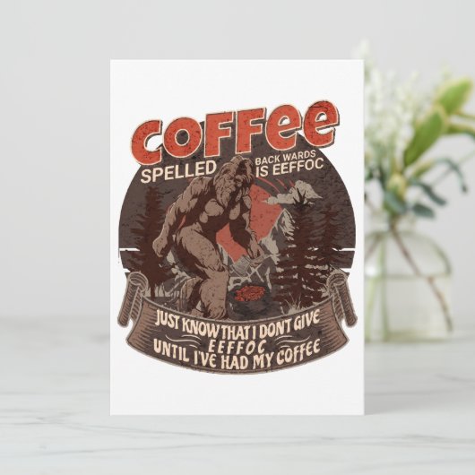 Achterkant koffie is EFFOC Kaart (Staand voorkant)