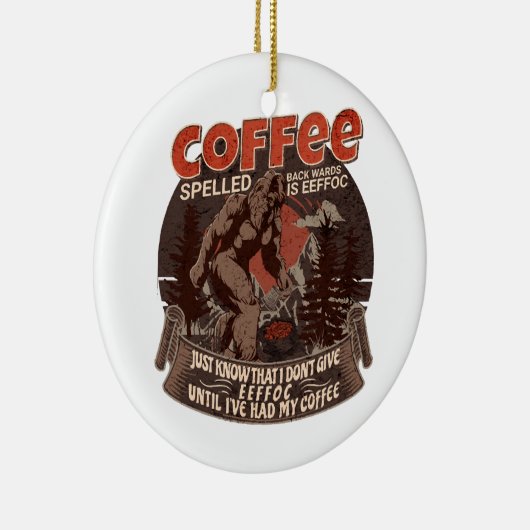 Achterkant koffie is EFFOC Keramisch Ornament (Rechts)