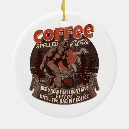 Achterkant koffie is EFFOC Keramisch Ornament (Achterkant)