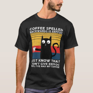 Achterkant koffie is zwarte Drink van Eeffoc T-shirt
