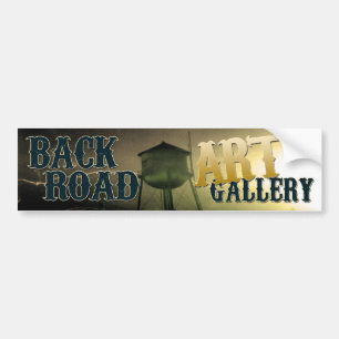 Achterkant kunstgalerijbumper sticker