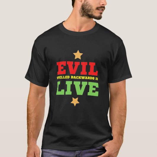 Achterkant met behulp van het aambeeld is live t-shirt (Voorkant)