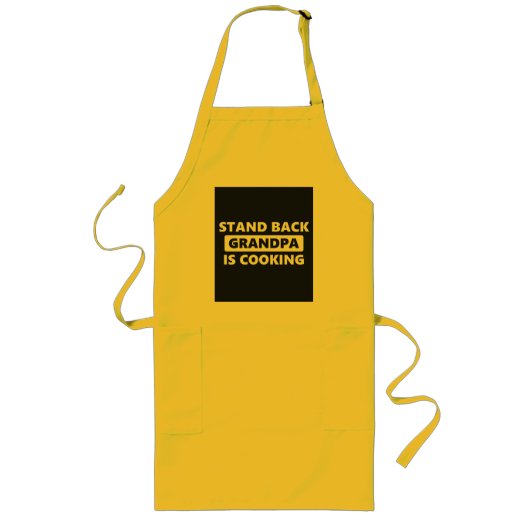 Achterkant opa is koken lang schort (Voorkant)