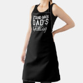 Achterkant pap's grilling BBQ Large Black Apron Schort (Insitu)