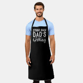 Achterkant pap's grilling BBQ Large Black Apron Schort (Gedragen)
