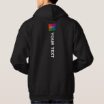 Achterkant Print Sjabloon Mannen Modern Zwart Hoodie<br><div class="desc">Upload Afbeelding foto of Logo Voeg tekst toe Aangepaste Sjabloon Mannen Basic Back Side Print Zwart Hoodie / Hooded Sweatshirt.</div>