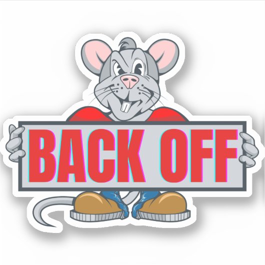 Achterkant rattenvink sticker (Voorkant)