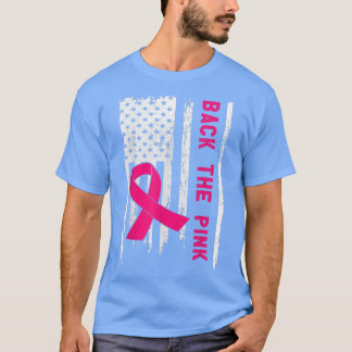 Achterkant roze Amerikaanse vlieglintkanker A T-shirt