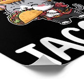 Achterkant tacocat is tacocatkat en taco poster (Hoek)