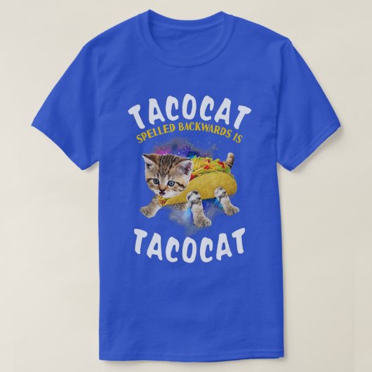 Achterkant tacocat is tacocatkat en taco t-shirt (Design voorkant)
