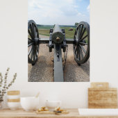 Achterkant van Amerikaans burgeroorlogskanon Poster (Keuken)