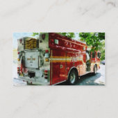 Achterkant van de brandweerwagen visitekaartje (Achterkant)