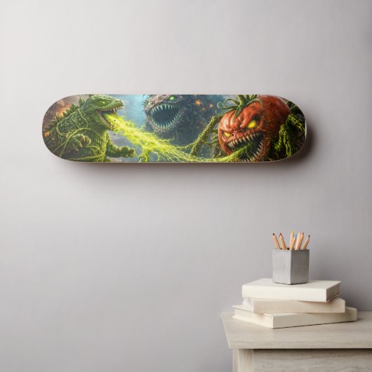 Achterkant van de Colossus mutant veggie pro skate Persoonlijk Skateboard (Muurkunst (Horizontaal))