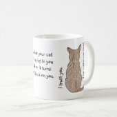 Achterkant van de kat koffiemok (Voorkant rechts)